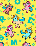 Playful Unicorns And Alphabet Background Rug
