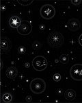Black And White Celestial Starburst Rug