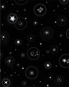 Black And White Celestial Starburst Rug
