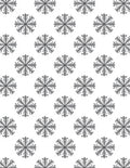Monochromatic Black Floral Starbursts Rug