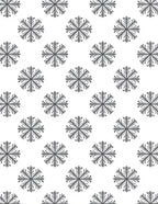 Monochromatic Black Floral Starbursts Rug
