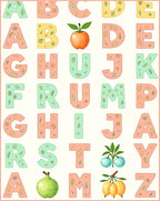 Alphabet Botanical Leaf Appliqu Rug