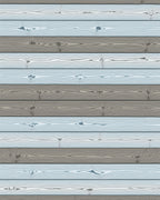 Weathered Wood Grain Horizontal Stripes Rug