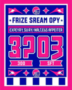 Bold Pink Blue Athletic Numbers Rug