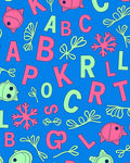 Colorful Alphabet Ocean Creatures Rug