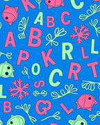 Colorful Alphabet Ocean Creatures Rug