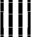 Modern Geometric Black and White Stripes Rug