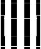Modern Geometric Black and White Stripes Rug