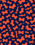 Orange Wrench Tools Navy Background Rug