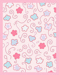 Sweet Pink Cloud Flower Swirls Rug
