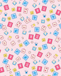 Pink Abstract Figures and Symbols Rug