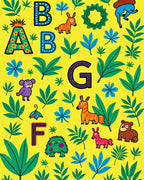 Playful Alphabet Zoo Jungle Collection Rug
