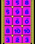 Vibrant Pink Blue Numbers Stars Rug