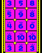 Vibrant Pink Blue Numbers Stars Rug