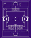 Purple Athletic Court Blueprint Rug