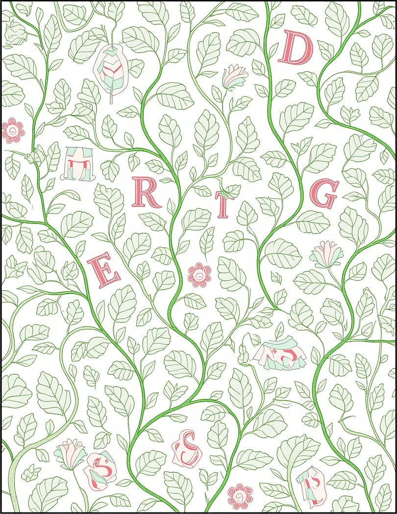 Vineyard Alphabet Garden Medallion Rug