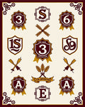Vintage Emblematic Laurel Crest Rug