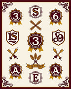 Vintage Emblematic Laurel Crest Rug