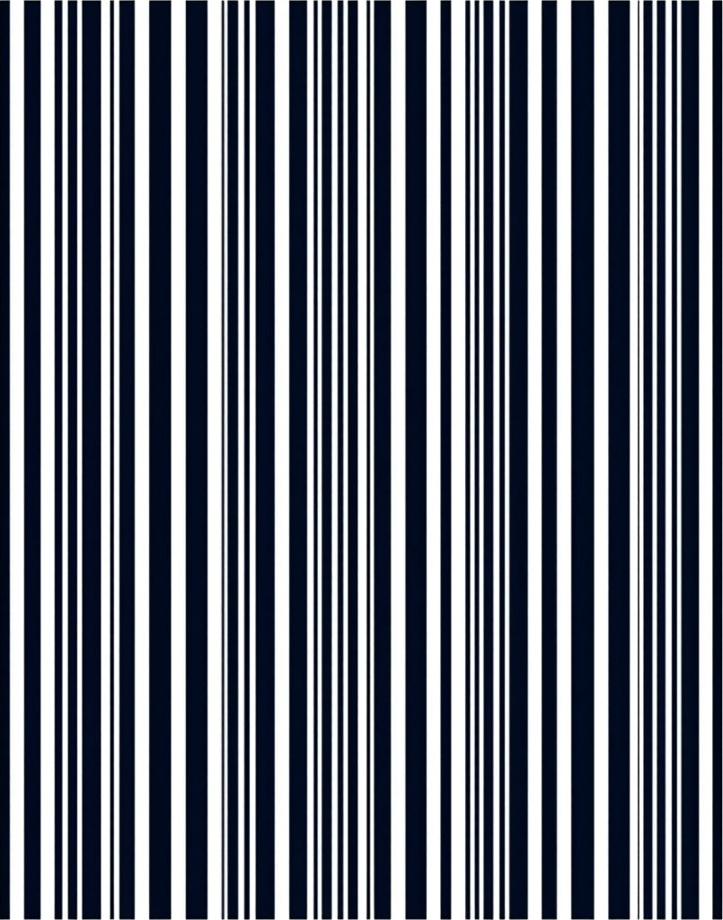 Bold Navy White Vertical Lines Rug