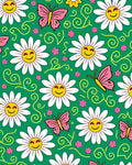 Happy Daisy Butterfly Meadow Rug
