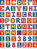 Alphabetical Red Blue Yellow Blocks Rug