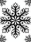 Black White Snowflake Art Rug