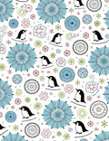 Cute Penguin Stars Medallion Wonder Rug