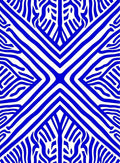Bold Blue Abstract Zebra Stripes Rug