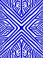 Bold Blue Abstract Zebra Stripes Rug