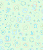 Whimsical Alphabet Garden Blooms Rug