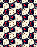 Cosmic Red Mushroom Starry Night Patch Rug