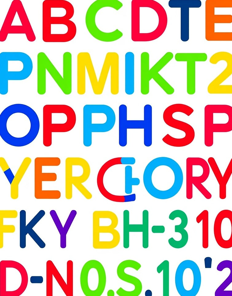 Alphabet Rainbow Blocks Rug