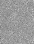 Black and White Abstract Maze Rug