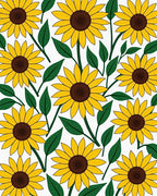 Golden Sunflower Foliage Delight Rug