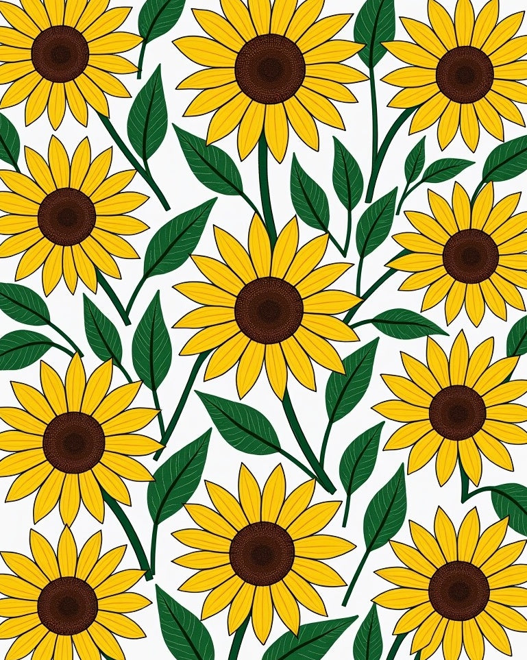 Golden Sunflower Foliage Delight Rug