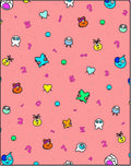 Playful Pink Whimsical Creatures Numbers Rug