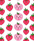 Cartoon Red Strawberry Pink Tomato Pattern Rug