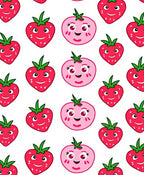 Cartoon Red Strawberry Pink Tomato Pattern Rug