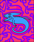 Blue Dragon Coral Swirl Rug