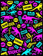 Playful Neon Dinosaur All Over Rug