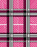 Bold Pink White Black Plaid Lines Rug