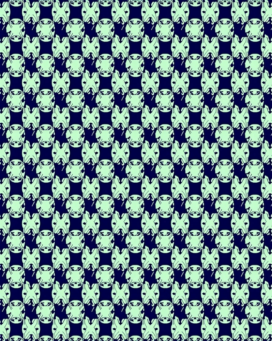 Deep Teal Mint Geometric Lattice Rug
