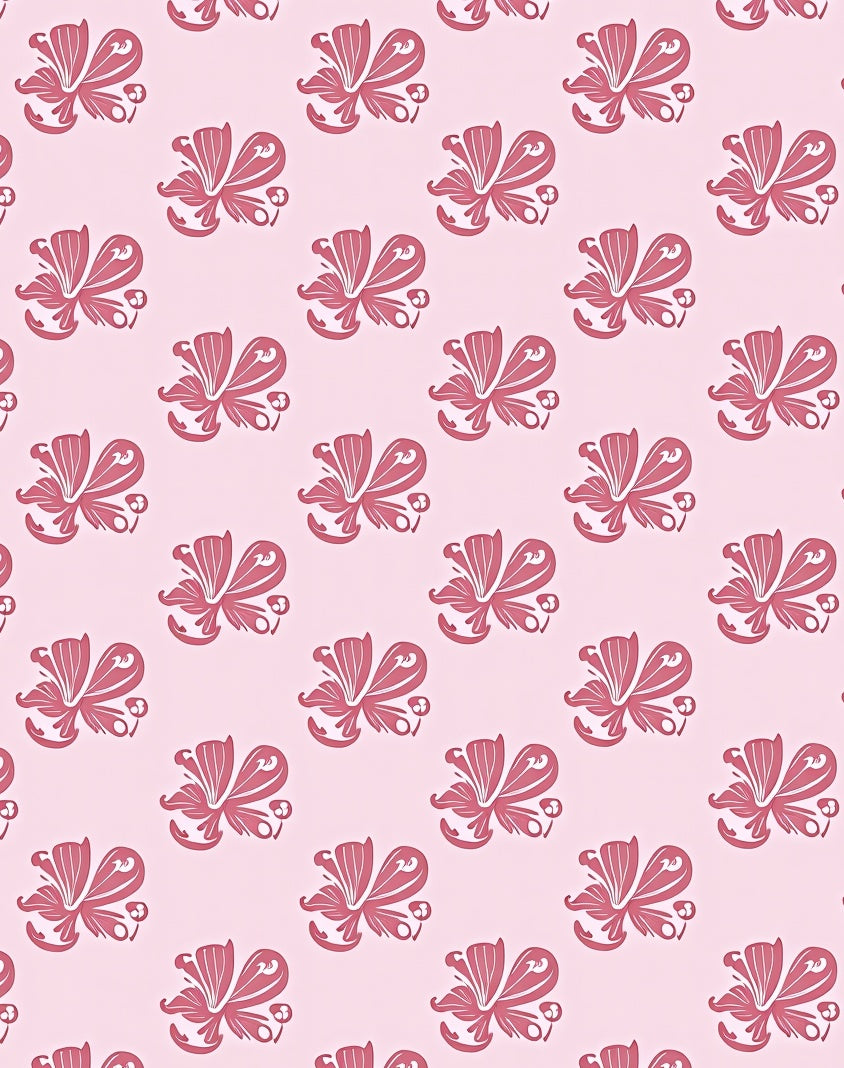 Pink Floral Elegance All Over Rug