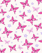 Pretty Pink Butterfly Blossom Meadow Rug