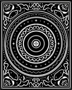 Black White Celestial Mandala Art Rug