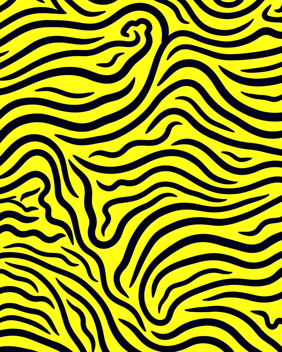 Bold Yellow Zebra Stripe Rug