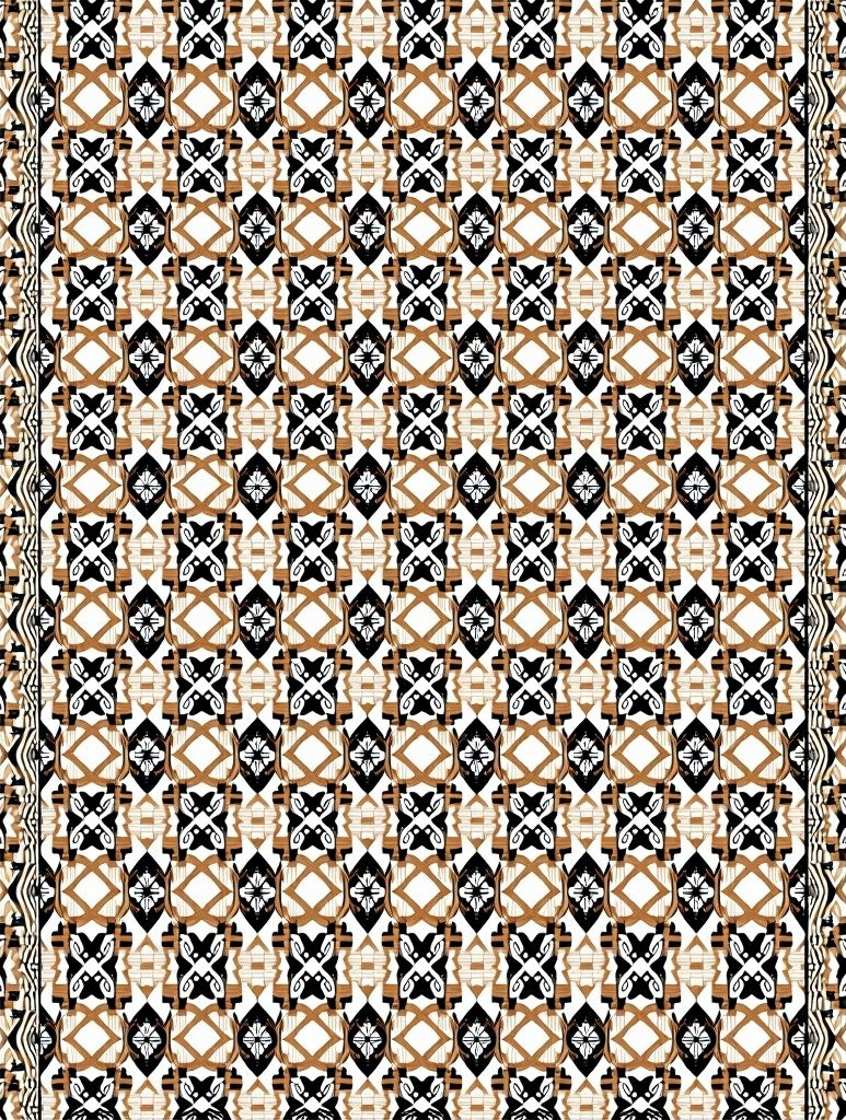 Rustic Geometric Tribal Diamond Rug