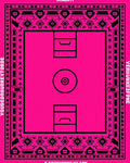 Vibrant Hot Pink Geometric Contemporary Rug