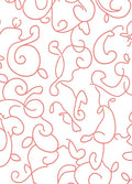 Coral Swirl Vine Swath Rug