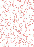 Coral Swirl Vine Swath Rug